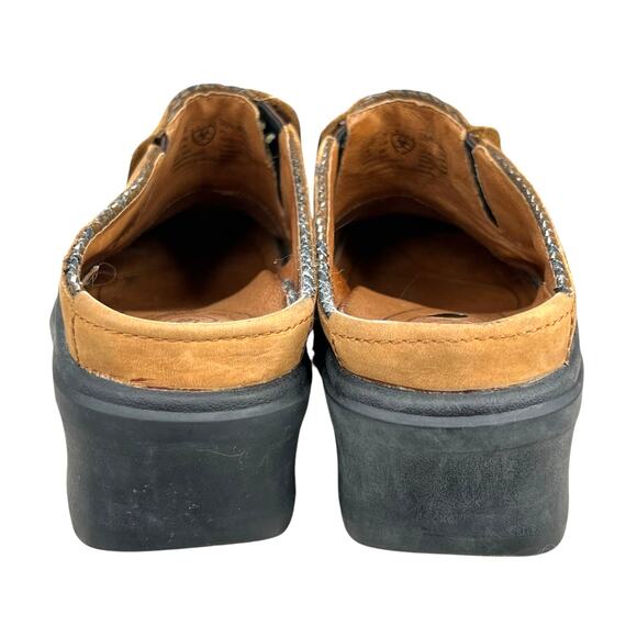 Ariat Women’s Mendocino Brown Leather Tassle Clog Size US 8 - Picture 8 of 10